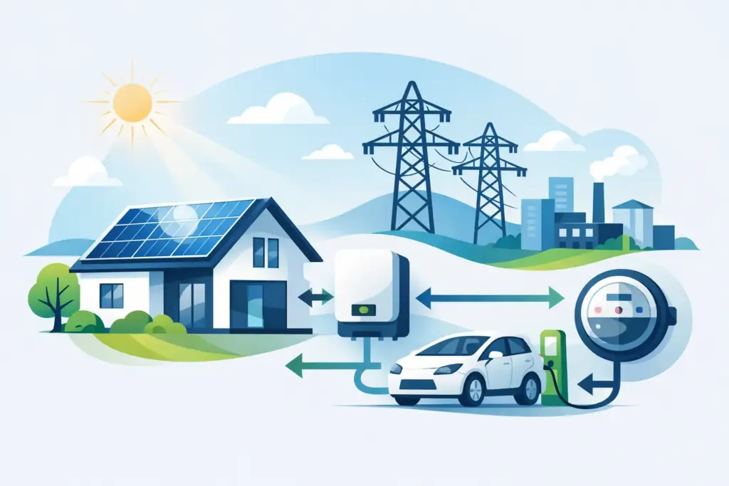 Uitleg teruglevering bij zonnepanelen